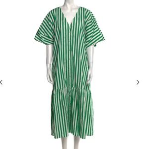 RHODE Orla Dress Green Curacao STRIPE NWT